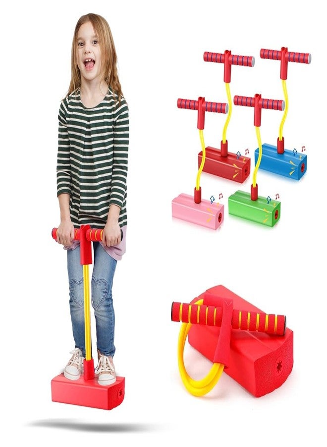 TECH LOGO ELECTRONICS عصا قفز للأطفال، ممتعة وآمنة، مصنوعة من إسفنج متين، تصدر أصوات صرير، تُحسّن التوازن، لعبة قفز مناسبة للأطفال من عمر 3 سنوات فما فوق، تتحمل وزنًا يصل إلى 113 كجم - متعددة الألوان - Image 4